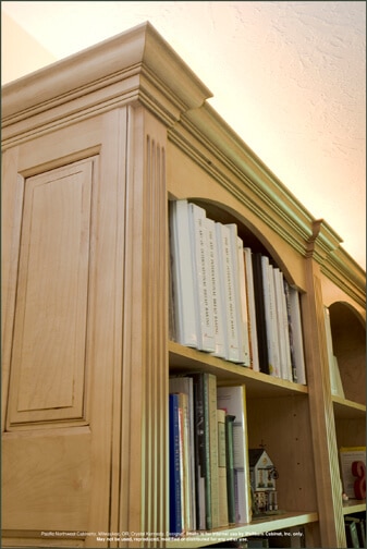 Honey Maple Bookshelf Cabinet