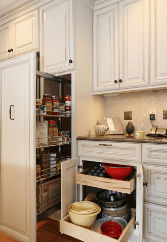 wall cabinet pantry for kitchens with pullouts in different sizes